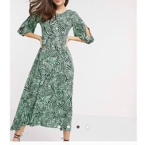Closet Split Sleeve Animal Print Dress NEW US 8